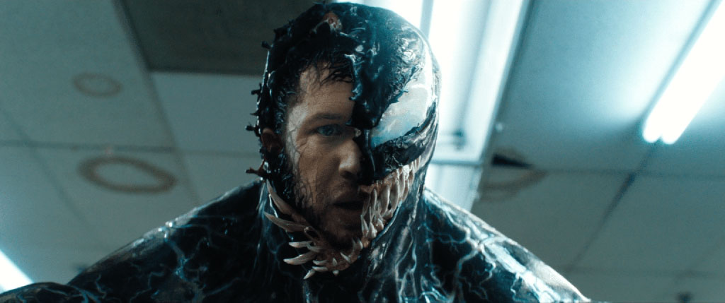 Tài tử "mặt nạ" Tom Hardy trong hình hài Venom. Ảnh: Sony