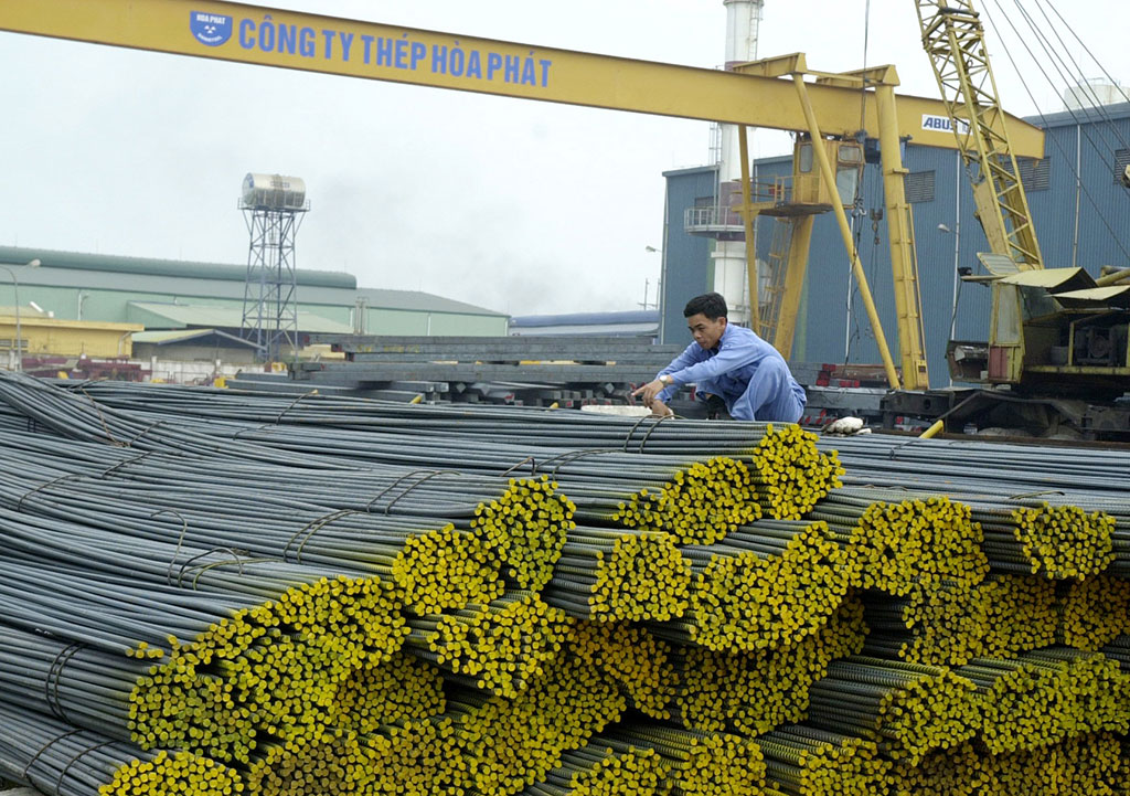 Tập đoàn thép Hòa Phát đang dẫn đầu ngành thép nội địa Ảnh: Ngọc Thắng