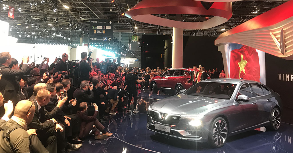 Ô tô VinFast tại Paris Motor Show 2018 Ảnh: D.H