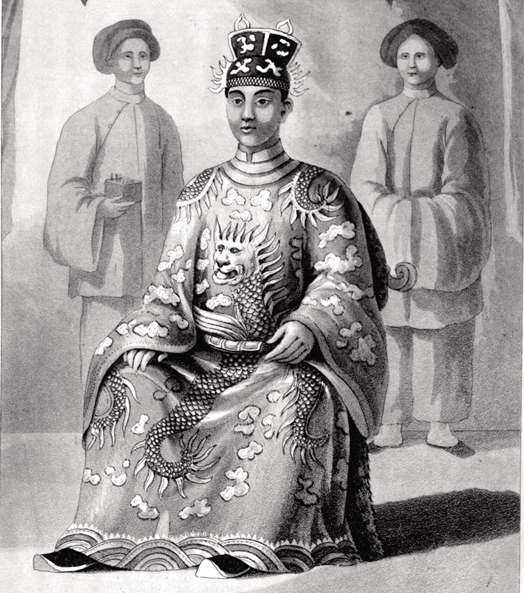 Chân dung vua Minh Mạng được minh họa trong cuốn sách của John Crawfurd (1783 - 1868), in tại Lon don 1828 Ảnh: Tư liệu