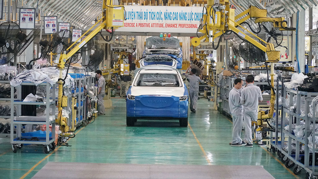 Nhà máy sản xuất xe ô tô Thaco Mazda ở Chu Lai, Quảng Nam ảnh: Thái Nguyễn
