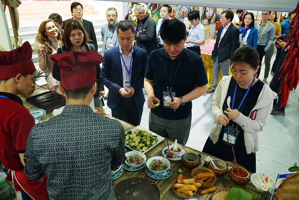 Nhà ăn tại Trung tâm báo chí quốc tế phục vụ thượng đỉnh Mỹ - Triều ẢNH: NGỌC THẮNG