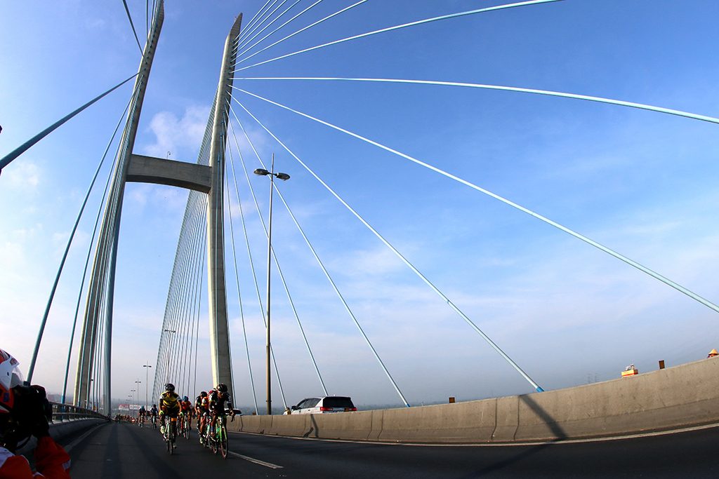 Cầu Mỹ Thuận, công trình có một phần tài trợ từ Úc và dấu ấn làm việc của ông Hồng Ảnh: Độc Lập