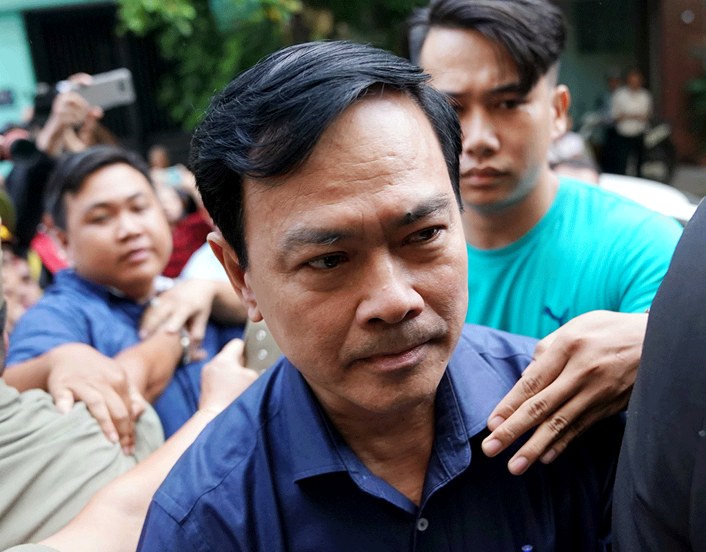 Bị cáo Nguyễn Hữu Linh tới tòa sáng 23.8  Ảnh: Độc Lập 