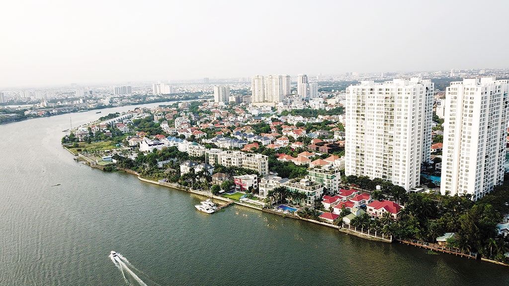 Sông Sài Gòn nhìn từ trên cao (ảnh Độc Lập