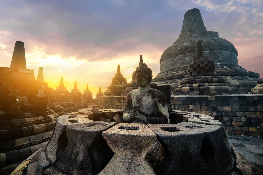 Chùa Borobudur là ngôi chùa được UNESCO công nhận là di sản văn hóa thế giới.