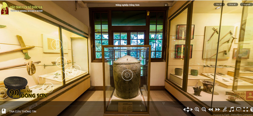 Chuyên đề Văn hóa Đông Sơn tại bảo tàng ảo 3D của Bảo tàng Lịch sử Việt Nam Ảnh: Chụp từ màn hình