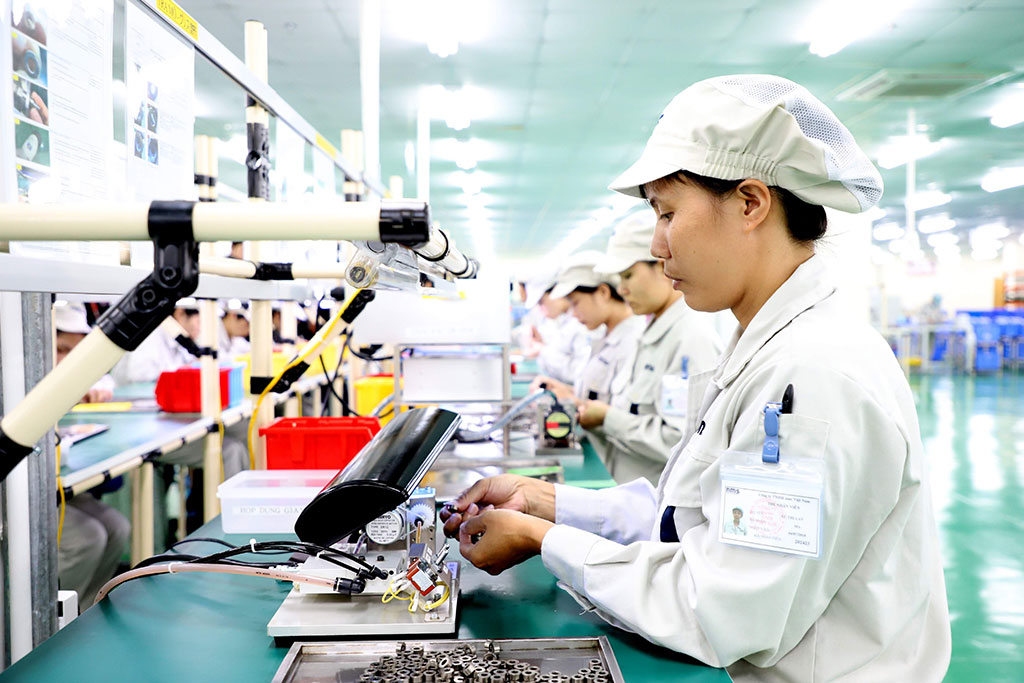 Công ty TNHH Orgin Manufactures, một doanh nghiệp FDI Nhật Bản tại KCN Đồng Văn II, Hà Nam ẢNH: GIA HÂN