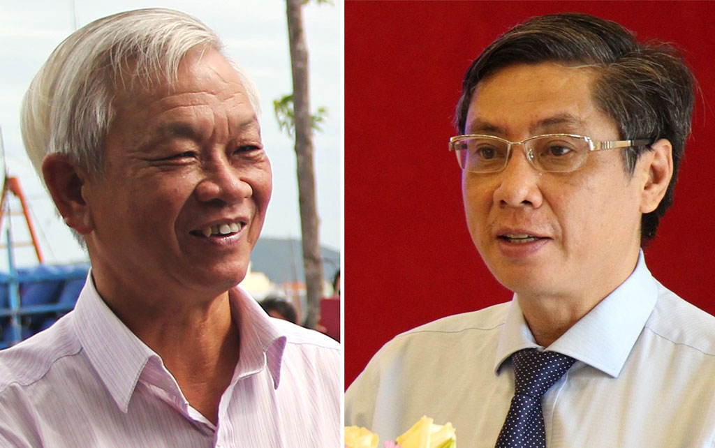 Ông Nguyễn Chiến Thắng (trái) và Nguyễn Đức Vinh (phải) đều đã bị kỷ luật cách mọi chức vụ cuối năm 2019