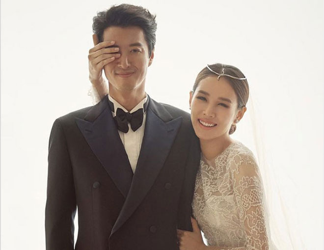 Lee Dong Gun và vợ ly hôn hồi tháng 5.2020. Ảnh: Instagram NV
