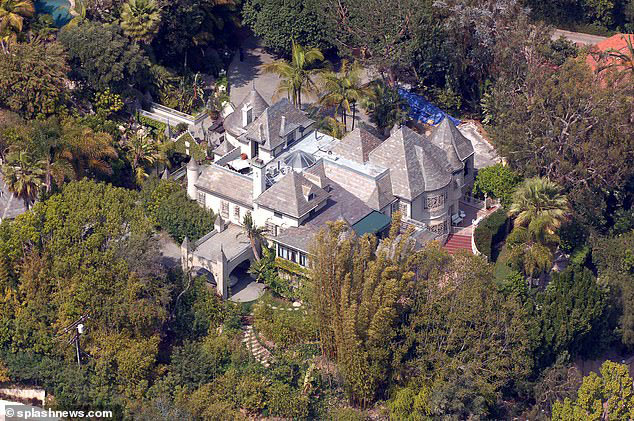 The actor's Hollywood Hills, Los Angeles property seen from a distance. Photo: SplashNews.com
