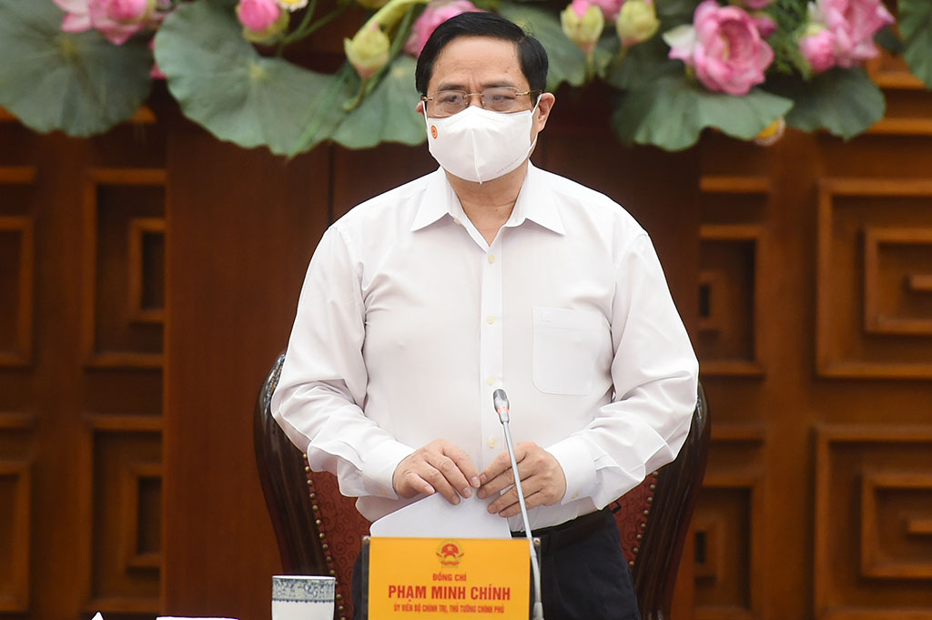 Thủ tướng Phạm Minh Chính chủ trì cuộc họp ẢNH: Q.HIẾU