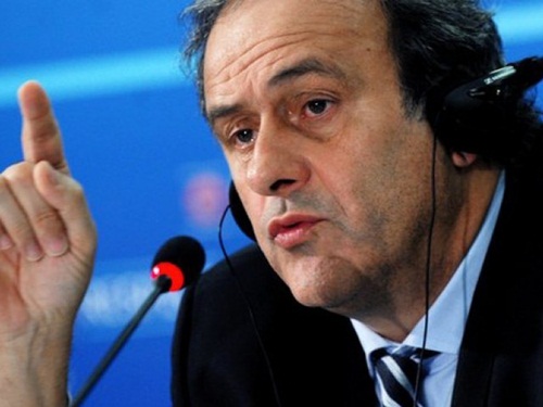 Chủ tịch UEFA Michel Platini là người chống đối ông Blatter - Ảnh: AFP