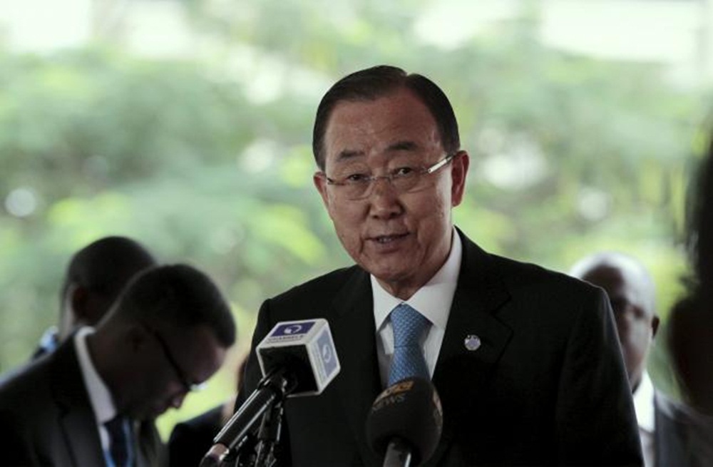 Nhật Bản không hài lòng về việc Tổng Thư ký Liên Hiệp Quốc, ông Ban Ki-moon tham dự lễ diễu binh của Trung Quốc - Ảnh: Reuters