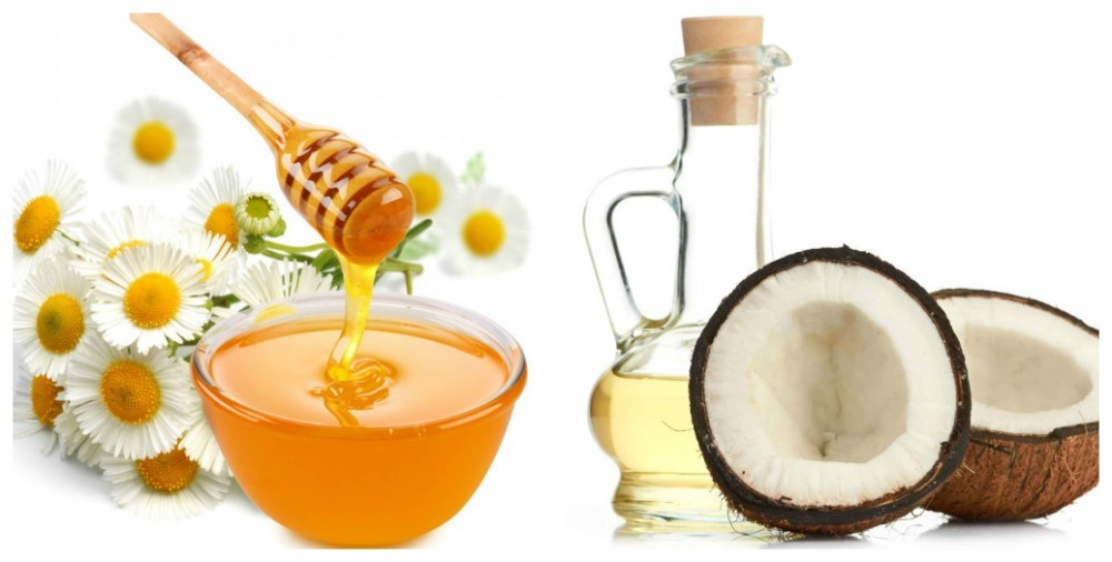 Mật ong và dầu dừa giúp da trắng sáng, mịn màng, không tỳ vết