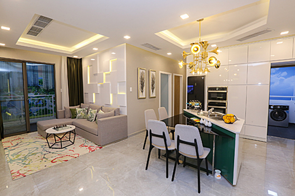 Căn hộ 3 phòng ngủ đạt chuẩn với diện tích khoảng 100 m2 như Saigon South Residences “chuộng khách” 