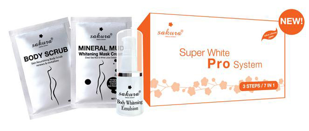 Kem cao cấp tiêu chuẩn spa Sakura Super White Pro System