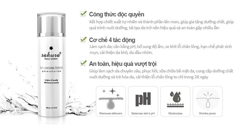 Nước cân bằng da Sakura Balancing Toner