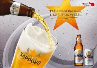 Vị bia êm đằm của Sapporo Premium Beer mang đến cảm giác sảng khoái trong mỗi ngụm uống