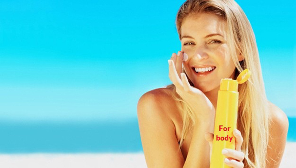 Chớ có dại dột dùng kem chống nắng body cho da mặt
