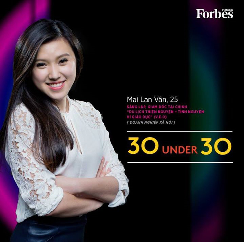 Mai Lan Vân trên tạp chí Forbes 30 Under 30