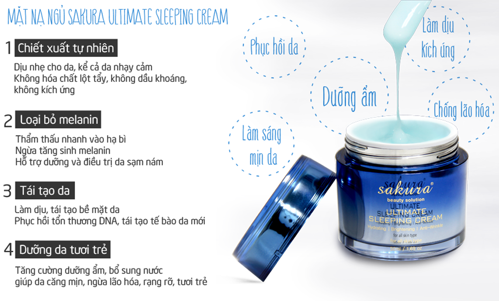 Mặt nạ ngủ Sakura Ultimate Sleeping Cream