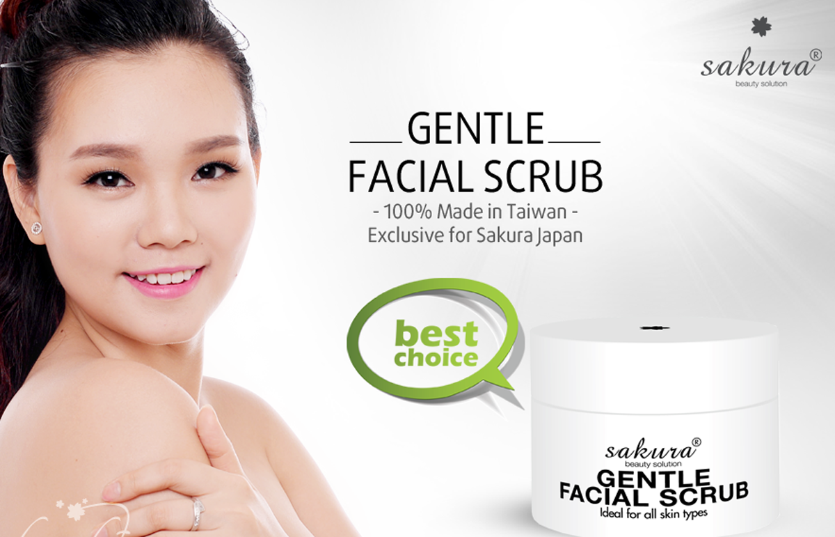 Tẩy tế bào chết Sakura Gentle Facial Scrub phù hợp với mọi loại da