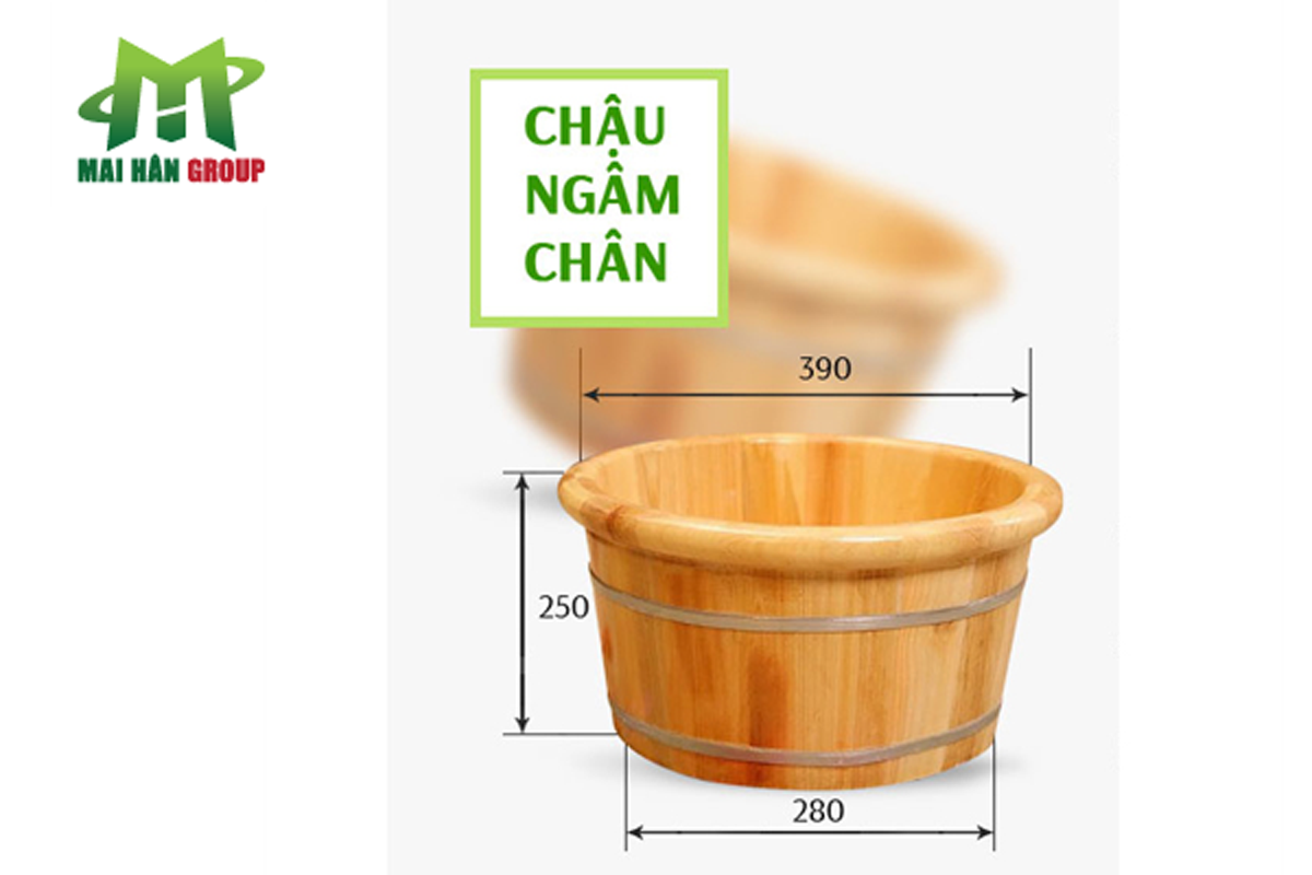 Một kích thước chuẩn của chậu ngâm chân Mai Hân