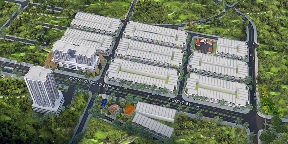 Tổng thể dự án Khu nhà ở Ecotown Phú Mỹ có diện tích lên tới 6,3 hecta