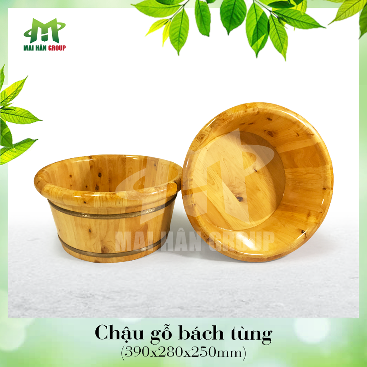 Chậu gỗ bách tùng tại Mai Hân sản xuất