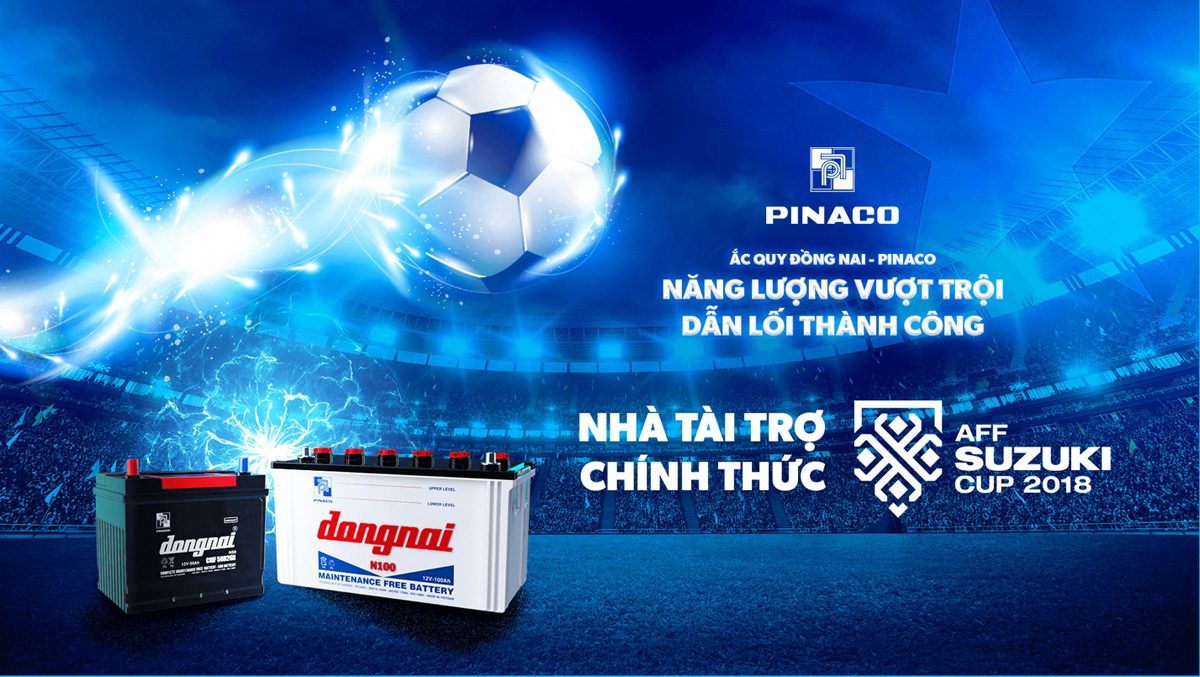 Ắc quy Đồng Nai - PINACO nhà tài trợ chính thức AFF Suzuki Cup 2018