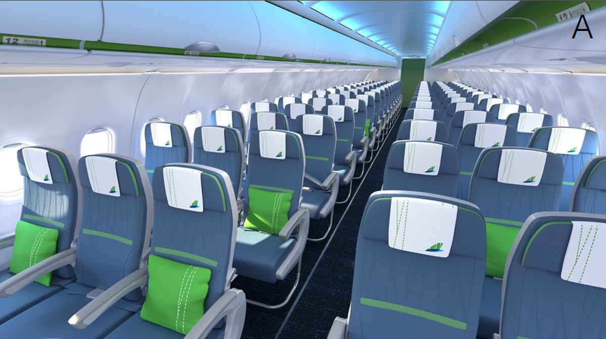 Thiết kế nội thất khoang phổ thông trên máy bay A321 Neo