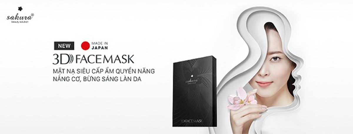 Mặt nạ siêu cấp ẩm nâng cơ sáng da Sakura 3D Face Mask