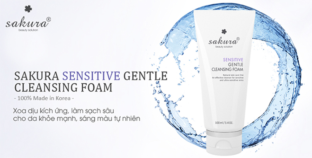 Sữa rửa mặt dành cho da nhạy cảm Sakura Sensitive Cleansing Foam