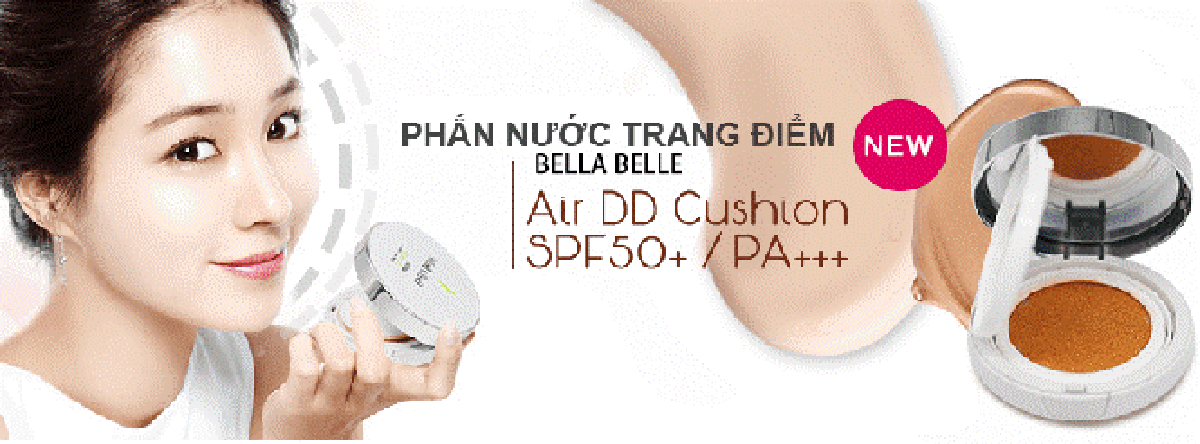 Phấn nước trang điểm dưỡng trắng da Bella Belle Air DD Cushion SPF50+ PA+++