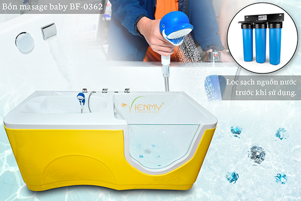 Bồn massage baby BF-0362 cung cấp giải pháp tắm baby và bơi thủy liệu trong một sản phẩm duy nhất