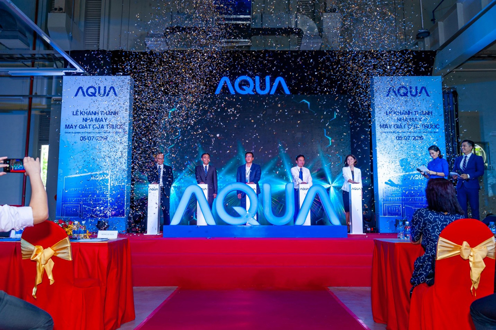 Cùng với nhà máy sản xuất máy giặt cửa trước vừa đi vào hoạt động, AQUA đã nâng tổng diện tích khu vực nhà máy lên đến 80.000 m2