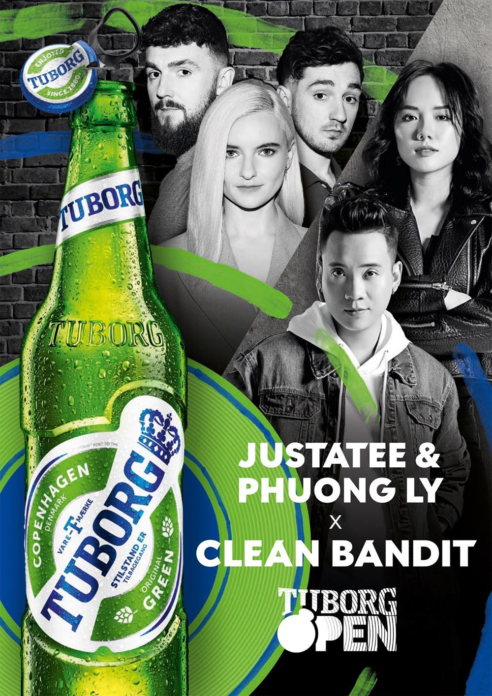 Tuborg Open 2019 mang đến sự kết hợp đặc biệt giữa JustaTee - Phương Ly cùng ban nhạc Clean Bandit