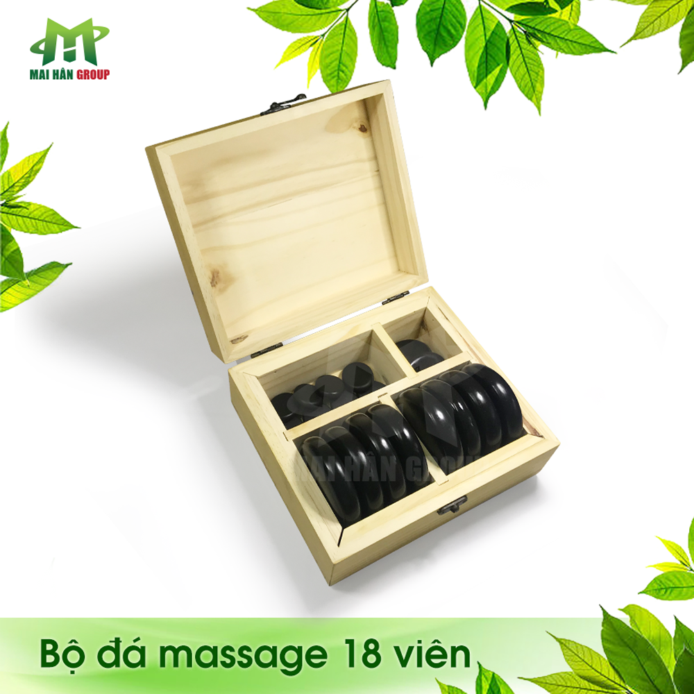 Bộ đá massage 18 viên bao gồm cả hộp