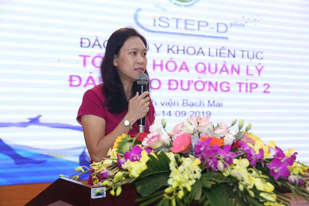 Đại diện từ phía Sanofi Việt Nam, bà Hoàng Nguyễn Linh Đa - Giám đốc Tiếp thị và Kinh doanh nhóm Đái tháo đường Sanofi Việt Nam chia sẻ mục tiêu to lớn nhất của dự án iSTEP-D Plus là nhằm giúp nâng cao kiến thức tổng quát về điều trị đái tháo đường cho các bác sĩ