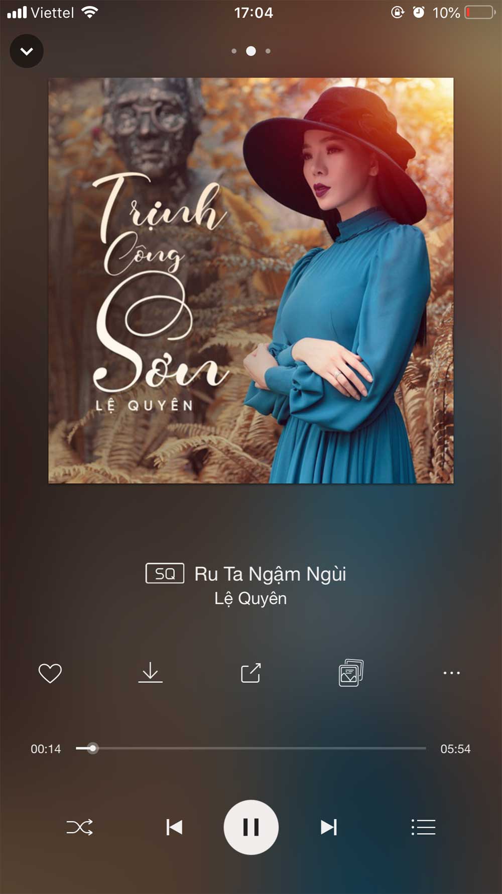  Ru ta ngậm ngùi là ca khúc Lệ Quyên thích nhất trong album này 