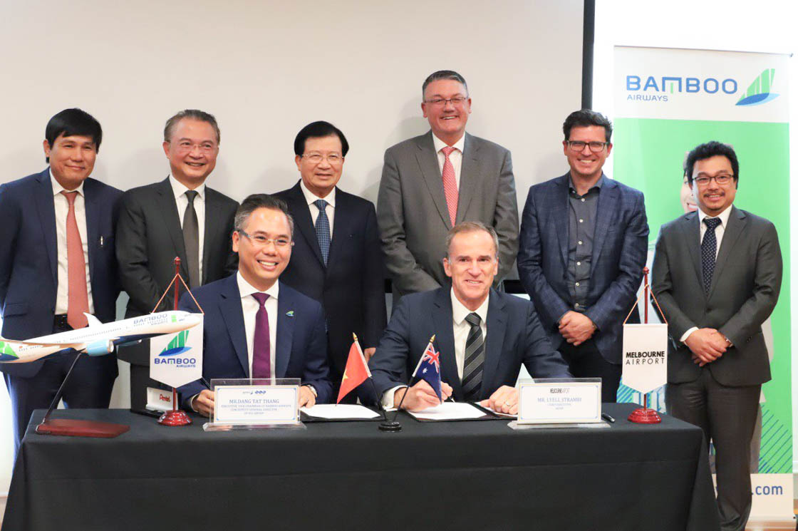 Bamboo Airways và sân bay Melbourne, Úc ký kết Biên bản ghi nhớ hợp tác xúc tiến đường bay thẳng Hà Nội - Melbourne
