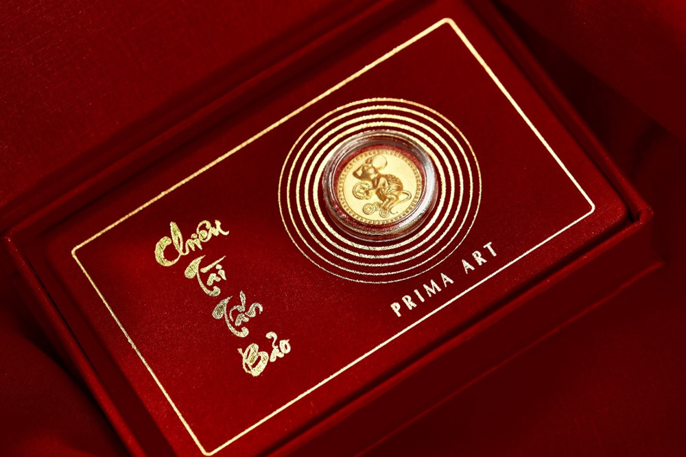 Prima Art mang đến bao lì xì Chuột vàng với hình ảnh linh vật của năm được chế tác tinh xảo từ vàng 24K