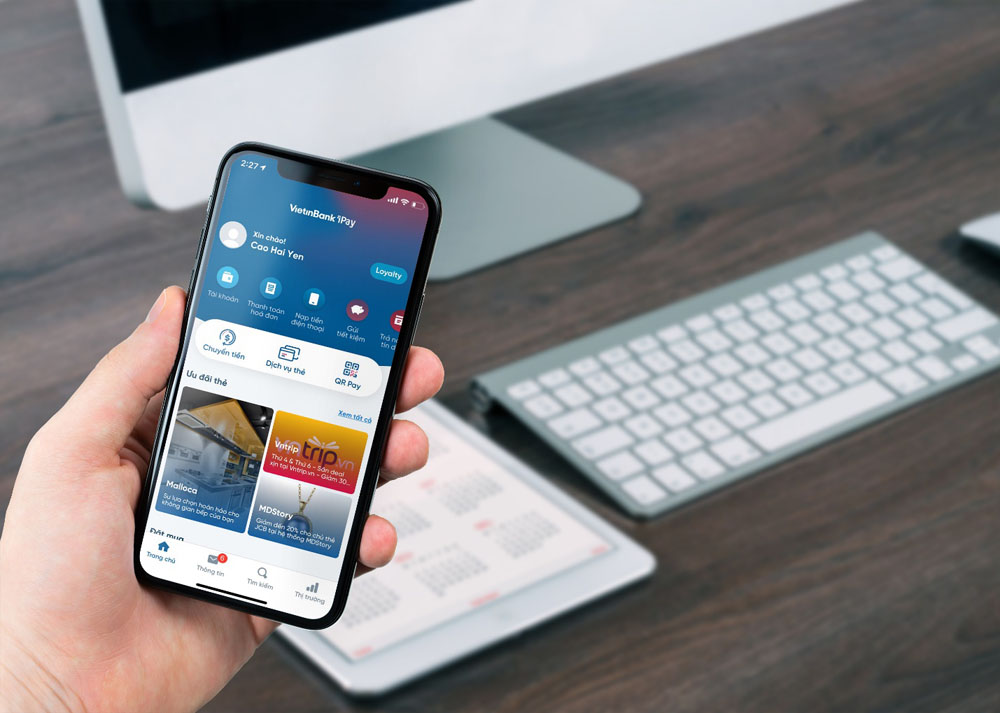 Giao diện mới đẹp mắt, thân thiện của VietinBank iPay Mobile