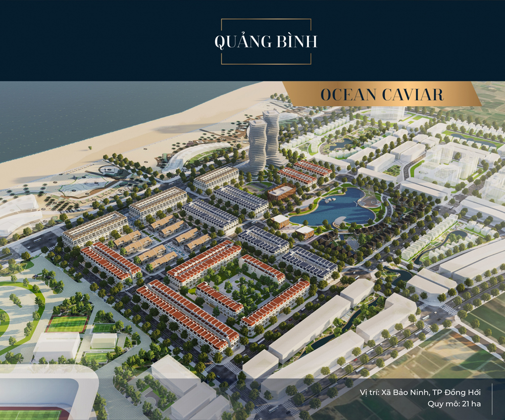 Tại Quảng Bình, Đất Xanh Miền Trung tung ra dự án Ocean Caviar (21 ha, Bảo Ninh, TP.Đồng Hới)