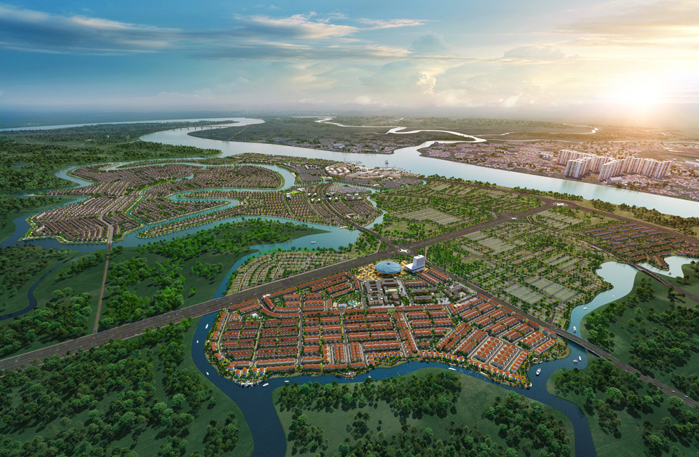 Khu đô thị sinh thái thông minh Aqua City với quy mô hơn 600 ha tại phía đông TP.HCM của Tập đoàn Novaland dành đến 70% diện tích cho mảng xanh, hạ tầng giao thông và tiện ích