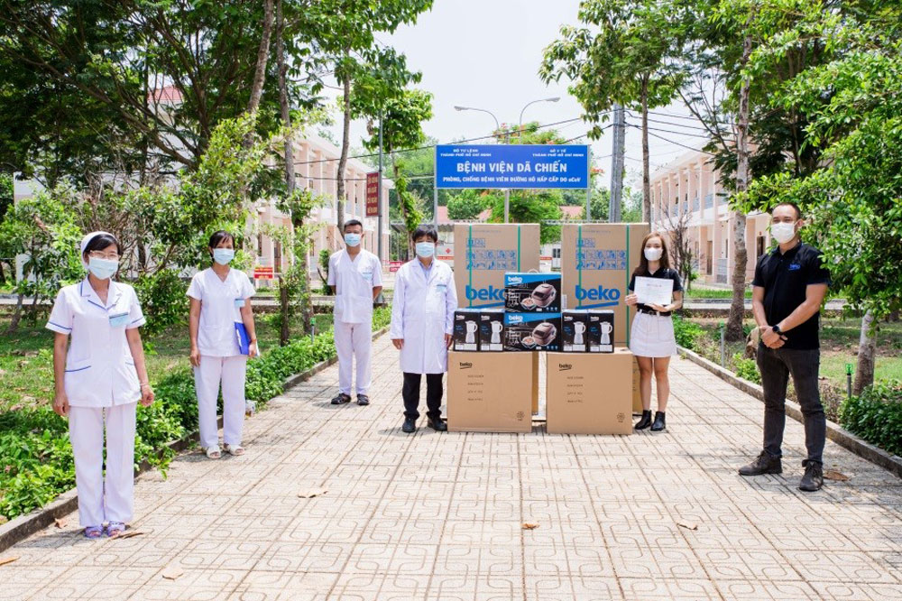 Beko Việt Nam trao tặng thiết bị điện tử gia dụng cho đội ngũ cán bộ y tế Bệnh viện Dã chiến Củ Chi