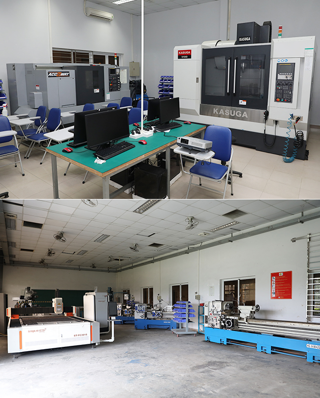 Nhà xưởng và máy móc hiện đại phục vụ đào tạo ngành Điện-Điện tử ở ĐH Duy Tân