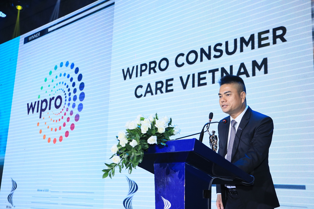 Ông Đặng Toàn Vinh - Tổng giám đốc Wipro Consumer Care Việt Nam chia sẻ tại lễ trao giải