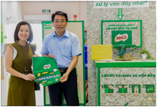 “Hành trình xanh tái sinh vỏ hộp sữa” tại hệ thống các siêu thị Sài Gòn Co.op